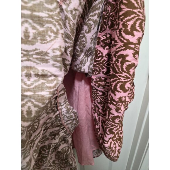 Revolve O.P.T. Pink & Brown Tiered Maxi Skirt With Elastic Waistband Size S - Picture 8 of 11